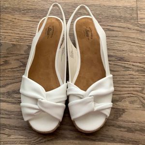 NWOT: White sandals